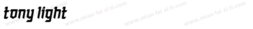 tony light字体转换